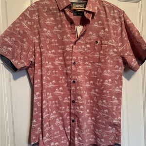 Flag & Anthem Hawaiian Button Up Size Large